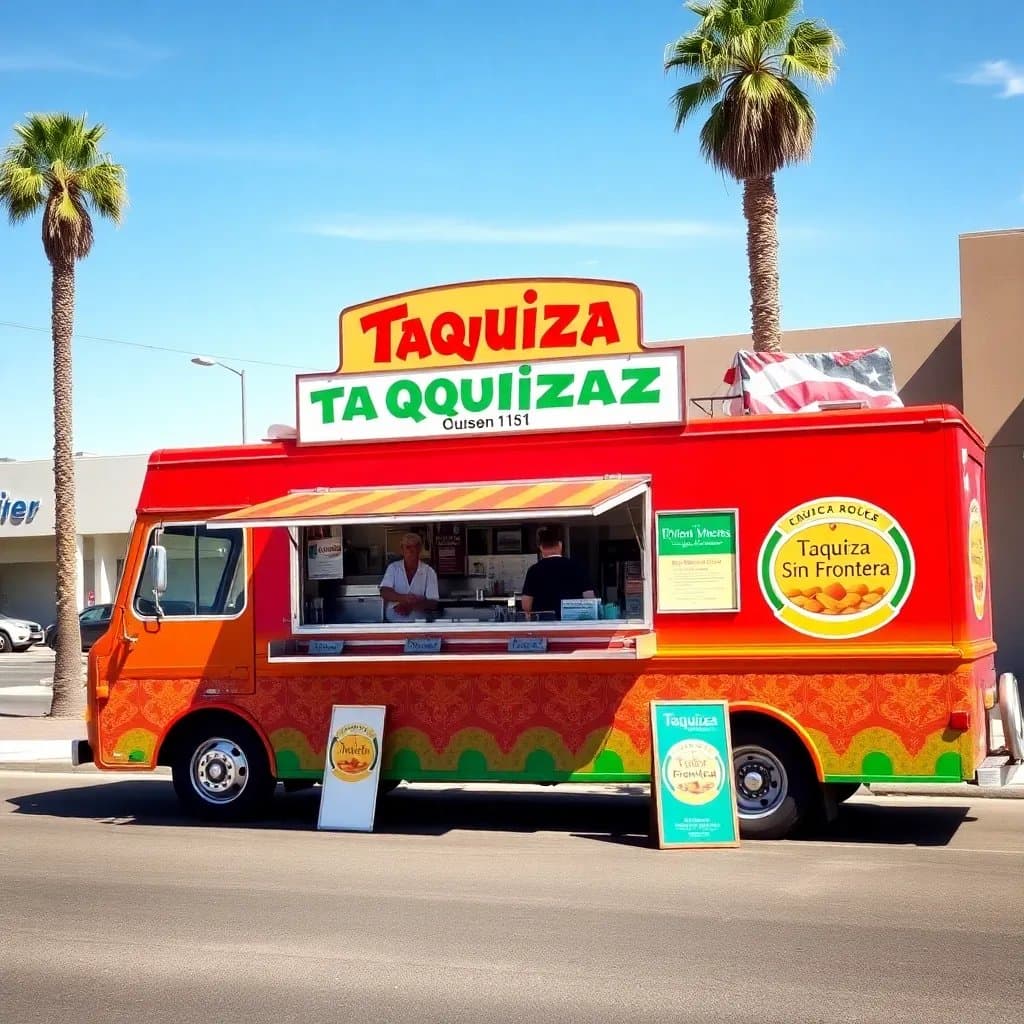 Taquiza Sin Frontera food truck exterior