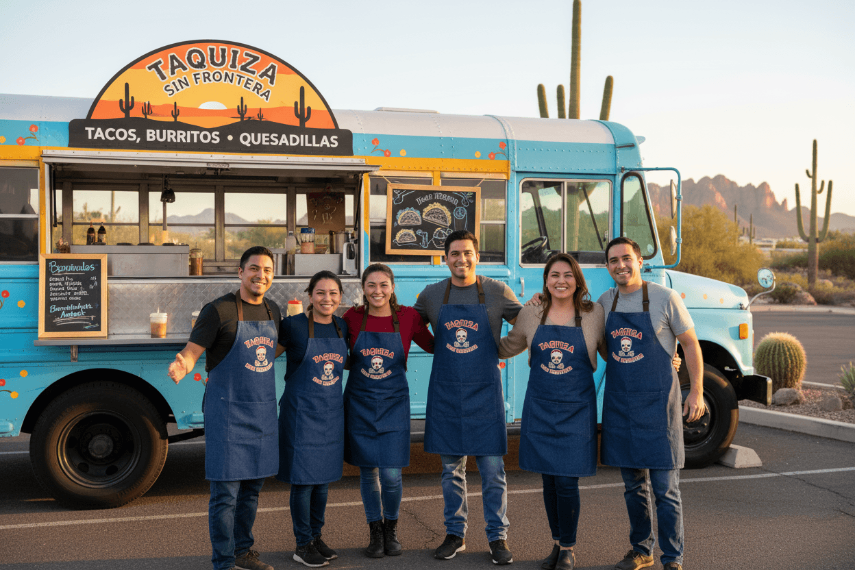 Taquiza Sin Frontera team members in Phoenix, Arizona